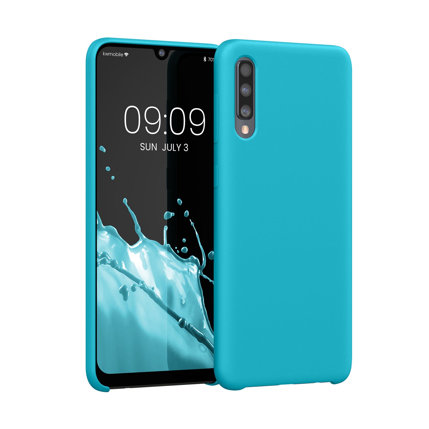 kwmobile Handyhülle für Samsung Galaxy A50 Hülle - Case Silikon - Kabelloses Laden - Schutzhülle Cover
