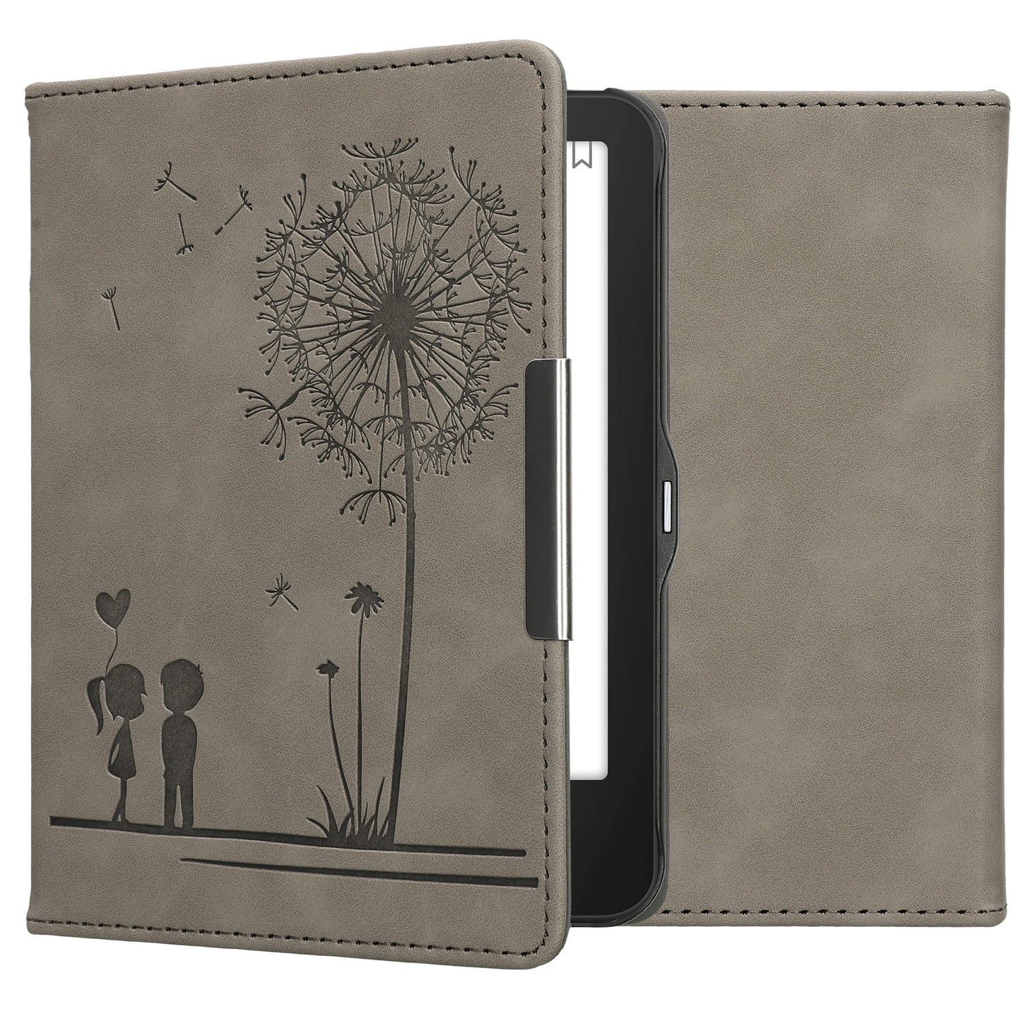 kwmobile Schutzhülle für Tolino Vision 1 / 2 / 3 / 4 HD Hülle - eReader Case aus Kunstleder mit Auto Sleep Funktion - Kompass Vintage