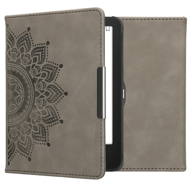 kwmobile Schutzhülle für Tolino Vision 1 / 2 / 3 / 4 HD Hülle - eReader Case aus Kunstleder mit Auto Sleep Funktion - Kompass Vintage