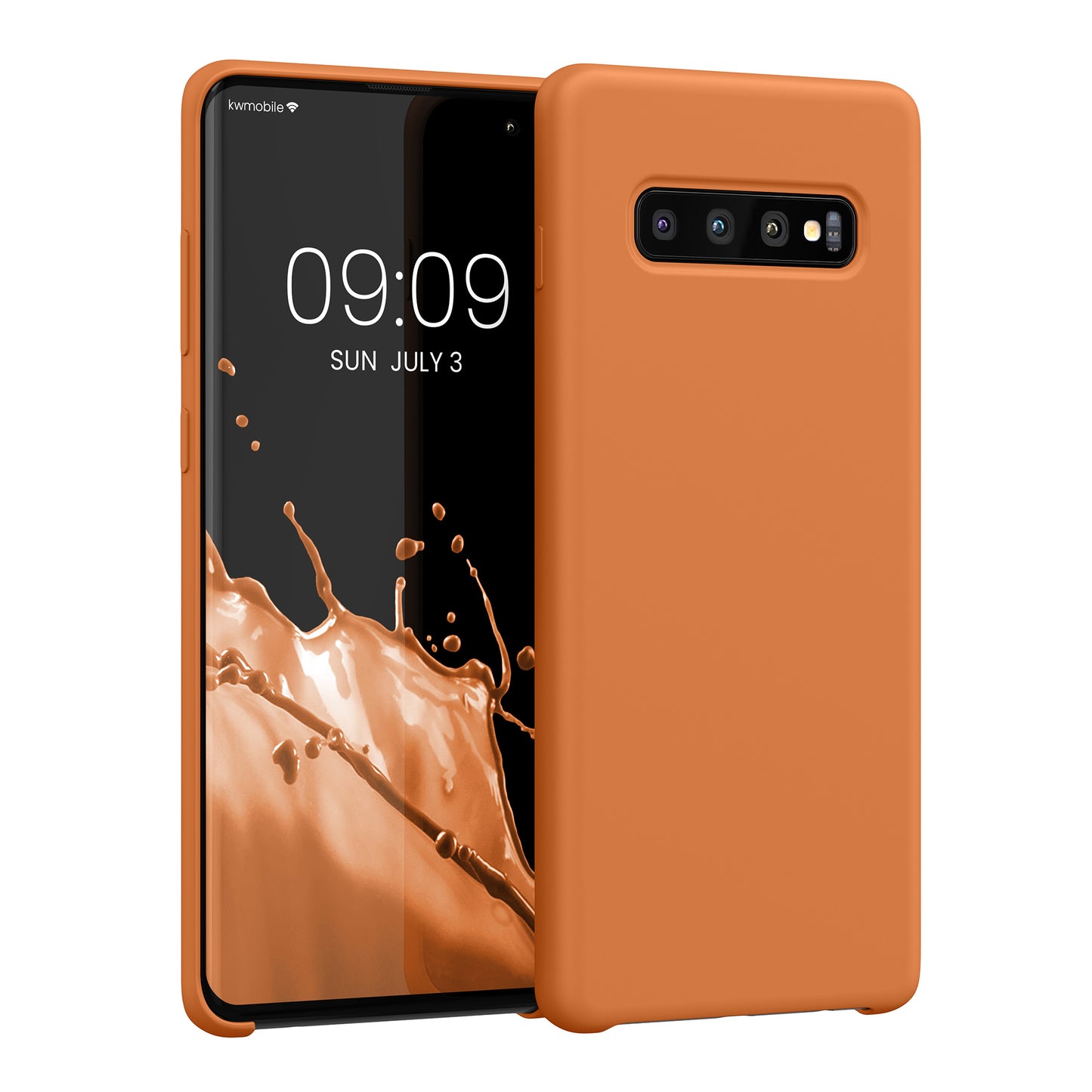 kwmobile Handyhülle für Samsung Galaxy S10 Plus / S10+ Hülle - Case Silikon - Kabelloses Laden - Schutzhülle Cover
