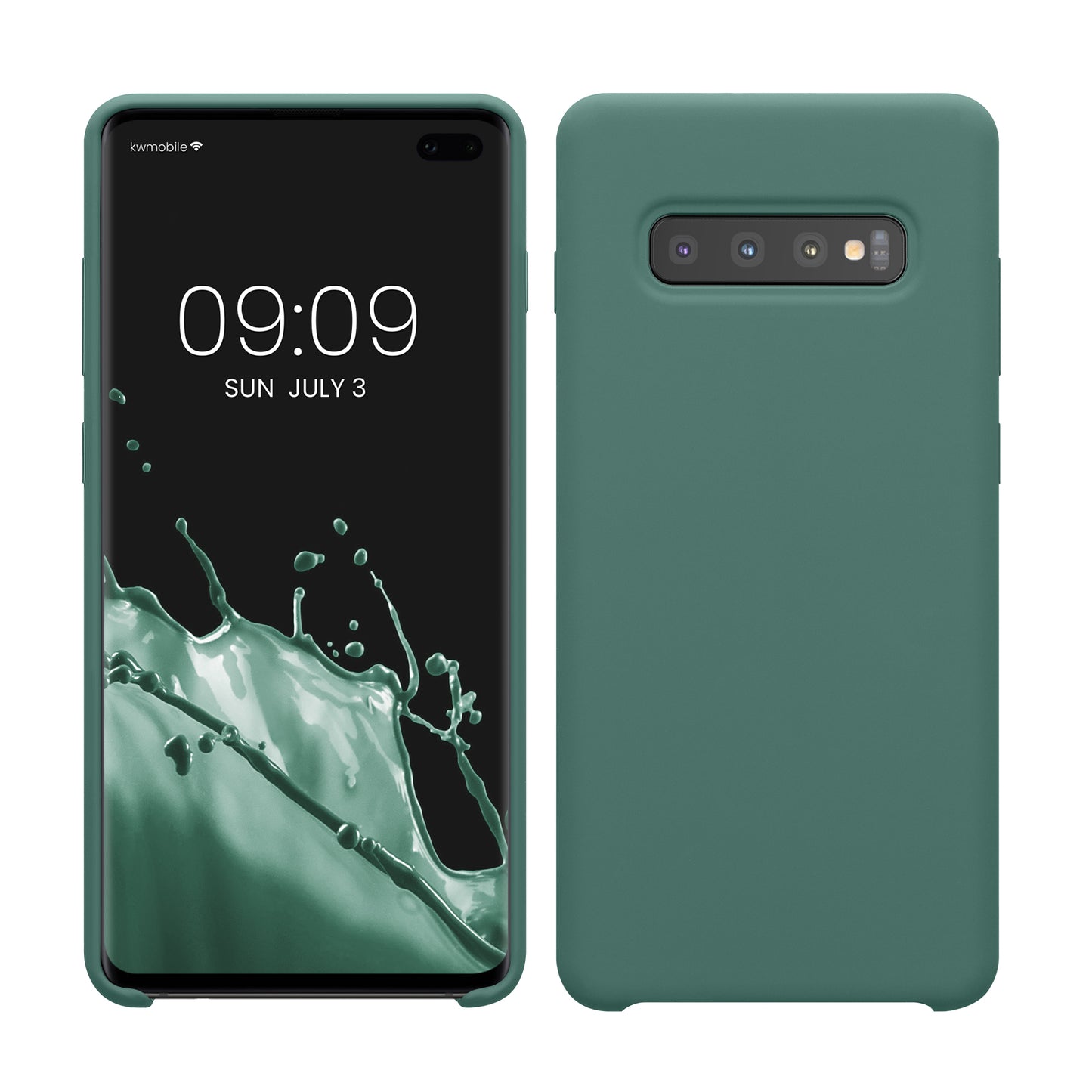 kwmobile Handyhülle für Samsung Galaxy S10 Plus / S10+ Hülle - Case Silikon - Kabelloses Laden - Schutzhülle Cover