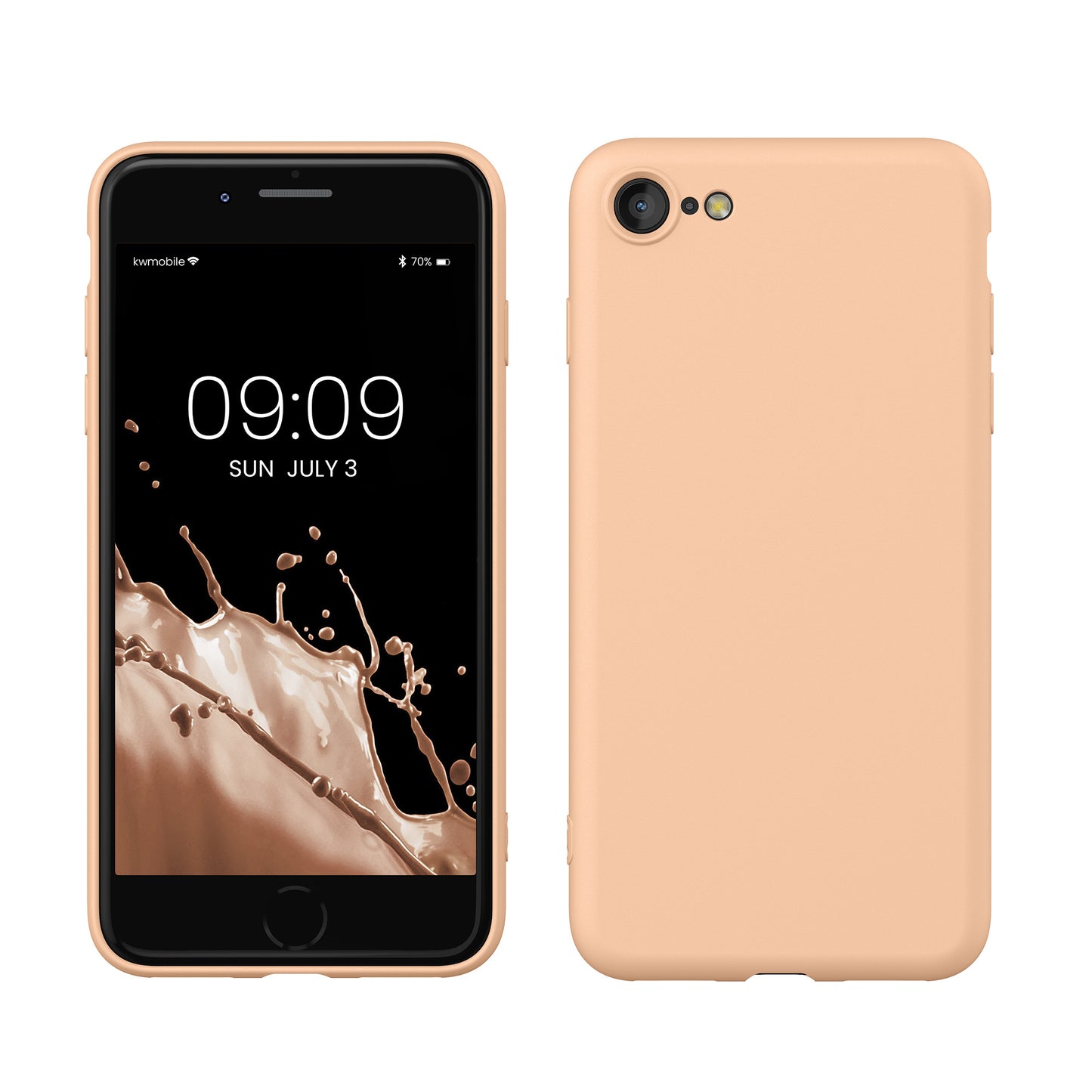 kwmobile Handyhülle für iPhone SE 2022 Hülle / iPhone SE 2020 / iPhone 8 / iPhone 7, für iPhone SE Hülle - Schutzhülle für kabelloses Laden - Case