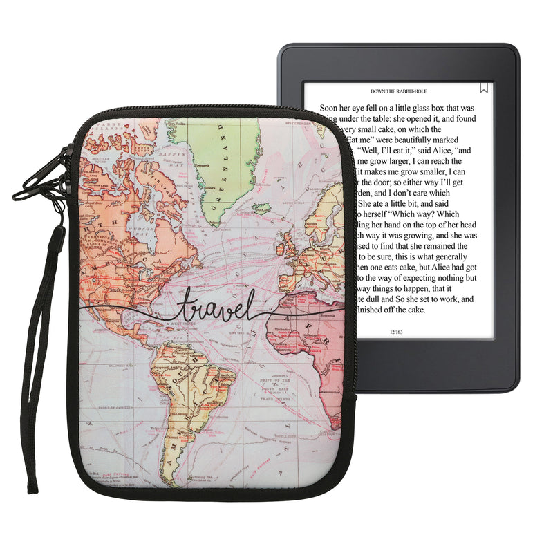 kwmobile Tasche für eReader Schutzhülle Galaxie Baum Wiese 17 x 12 x 2 cm Innenmaße