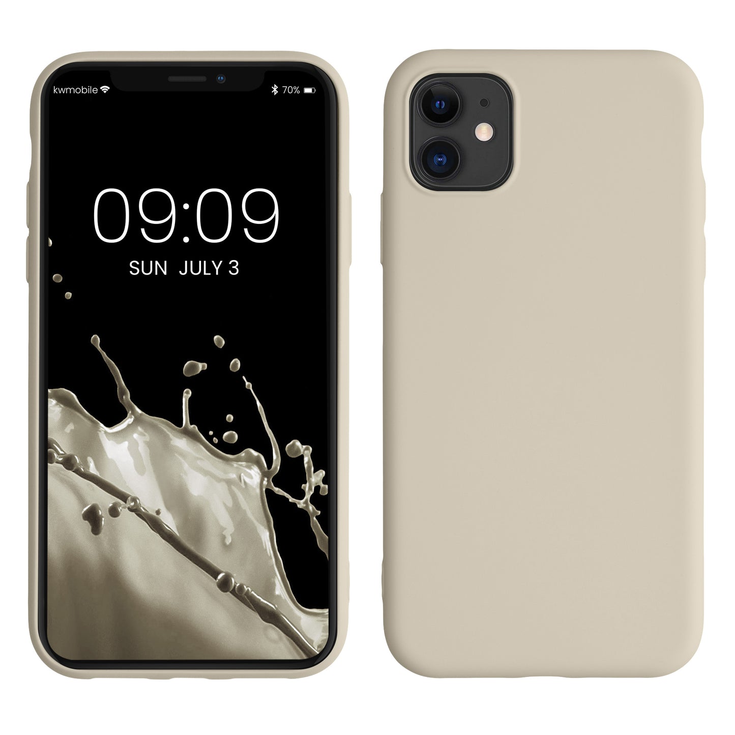 kwmobile Hülle kompatibel mit Apple iPhone 11 Hülle - gummierte Silikon Handyhülle - Schutzhülle für kabelloses Laden - Case