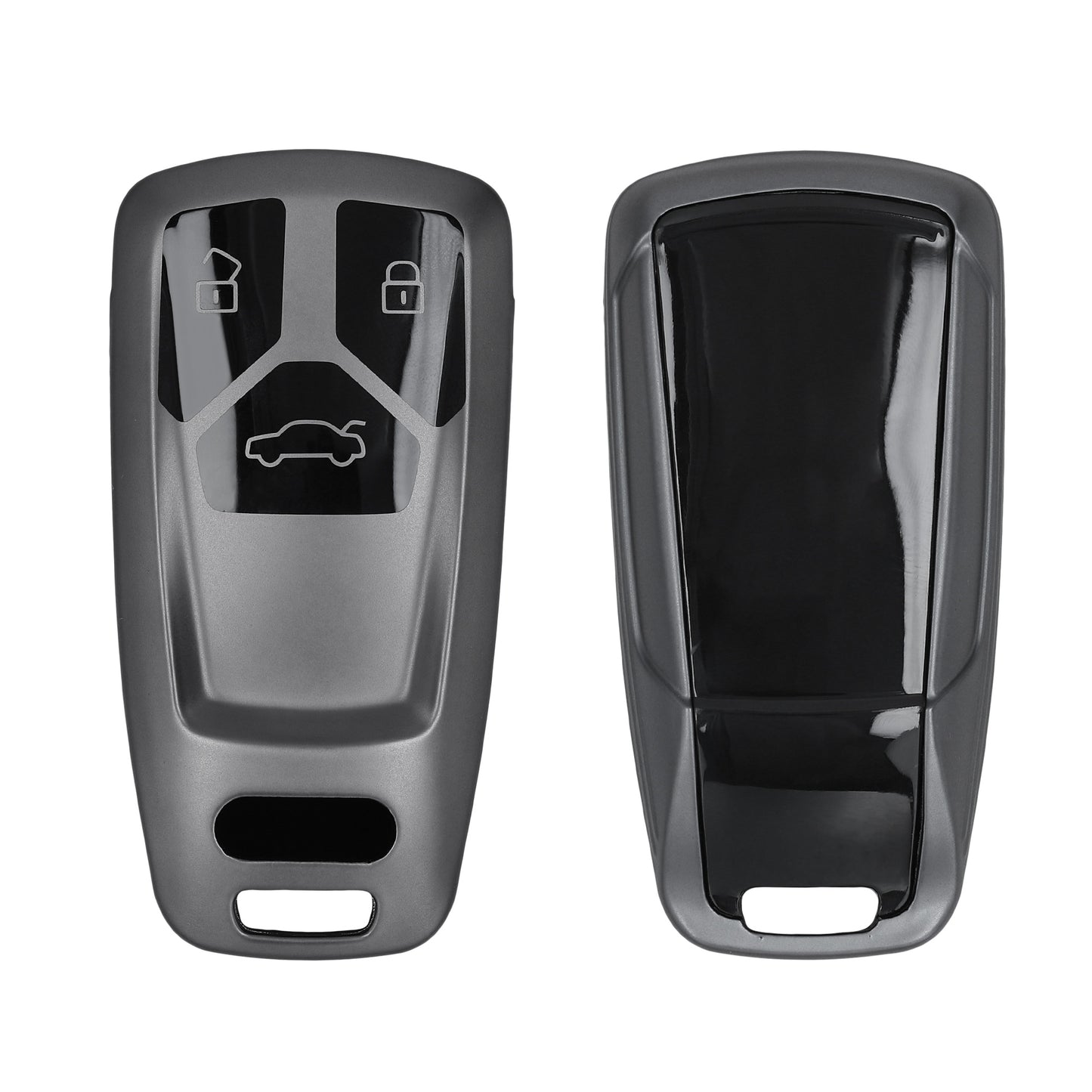 kwmobile Autoschlüssel Hülle kompatibel mit Audi 3-Tasten Smartkey Autoschlüssel (nur Keyless Go) - Schlüsselhülle Silikon Cover