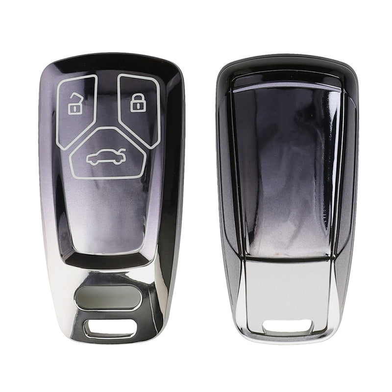 kwmobile Autoschlüssel Hülle kompatibel mit Audi 3-Tasten Smartkey Autoschlüssel (nur Keyless Go) - Schlüsselhülle Silikon Cover