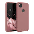 kwmobile Hülle kompatibel mit Google Pixel 4a Hülle gummierte Silikon Handyhülle Schutzhülle für kabelloses Laden Case