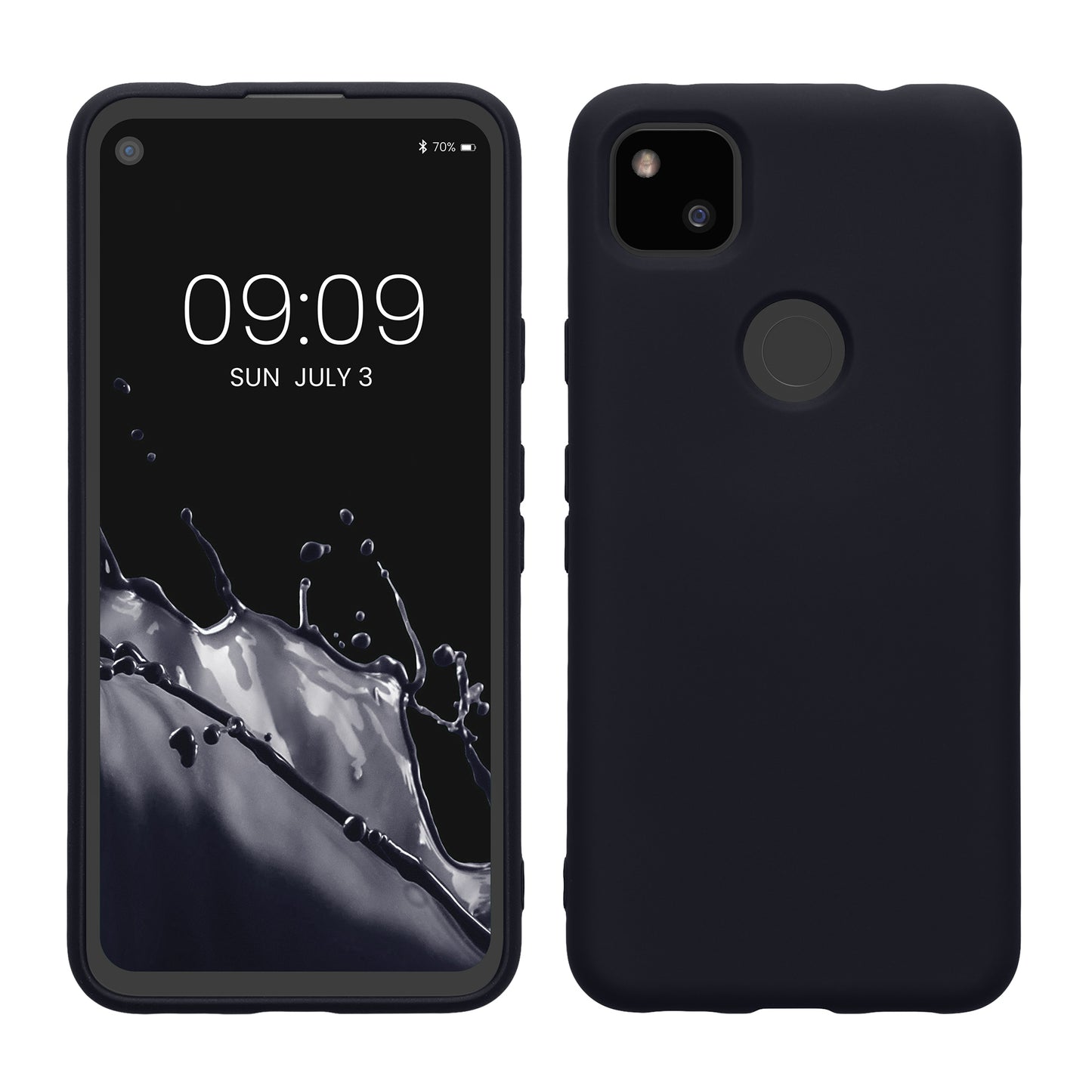 kwmobile Hülle kompatibel mit Google Pixel 4a Hülle gummierte Silikon Handyhülle Schutzhülle für kabelloses Laden Case