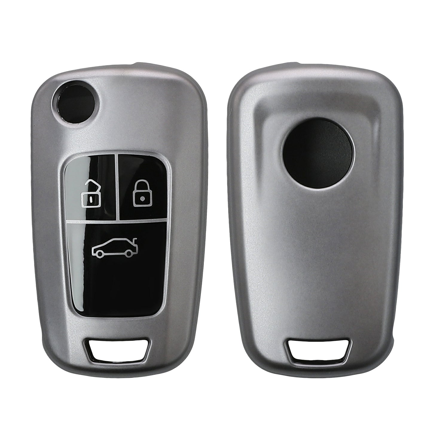 kwmobile Autoschlüssel Hülle kompatibel mit Opel 3-Tasten Klapp Autoschlüssel - Schlüsselhülle Silikon Cover