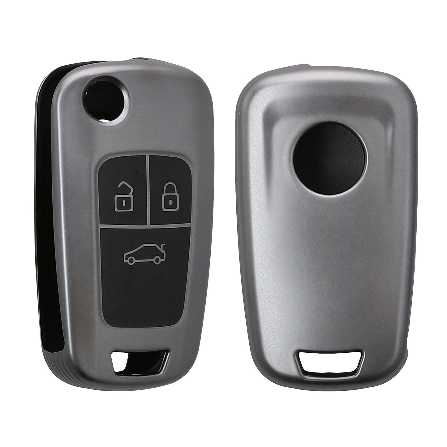 kwmobile Autoschlüssel Hülle kompatibel mit Opel 3-Tasten Klapp Autoschlüssel - Schlüsselhülle Silikon Cover