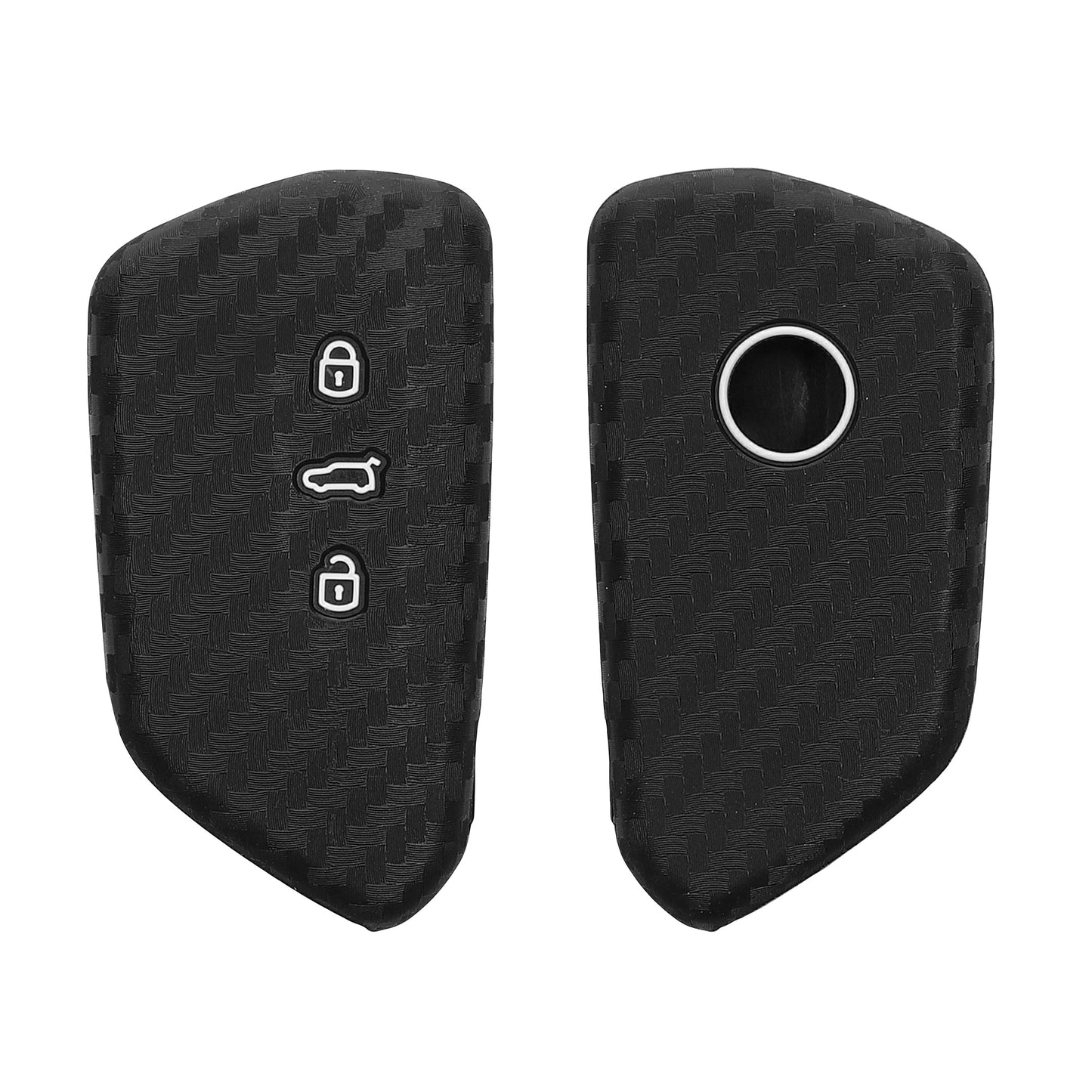 kwmobile Autoschlüssel Hülle kompatibel mit VW Golf 8 3-Tasten Autoschlüssel Hülle - Schlüsselhülle Don't touch my Key