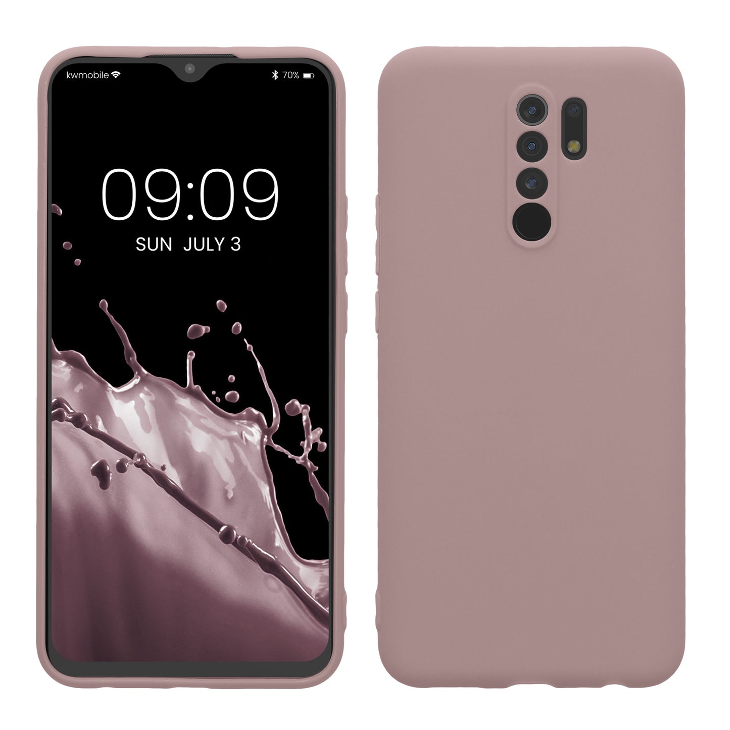 kwmobile Handyhülle für Xiaomi Redmi 9 Hülle - weiches Handy Silikon Case - Schutzhülle Cover