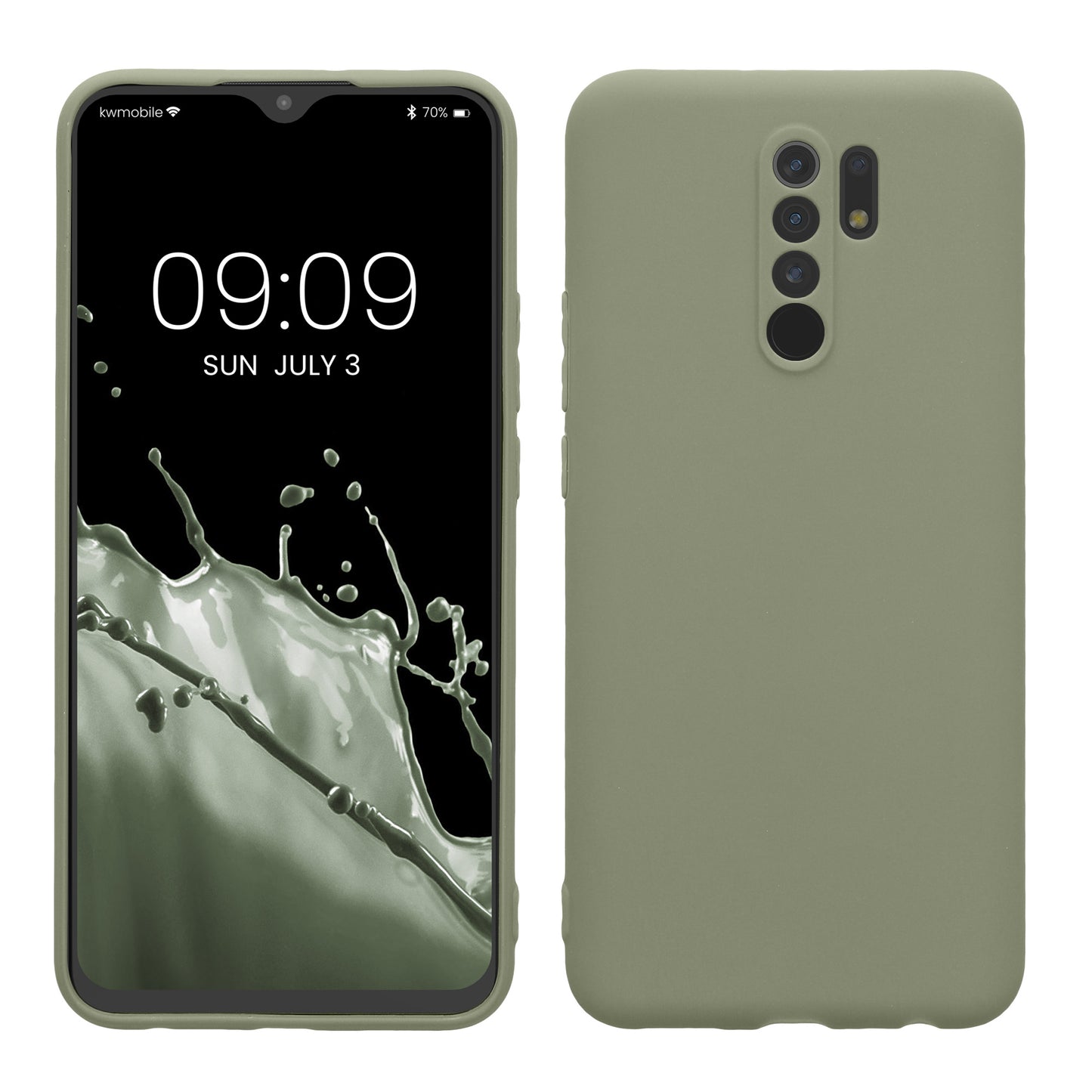 kwmobile Handyhülle für Xiaomi Redmi 9 Hülle - weiches Handy Silikon Case - Schutzhülle Cover