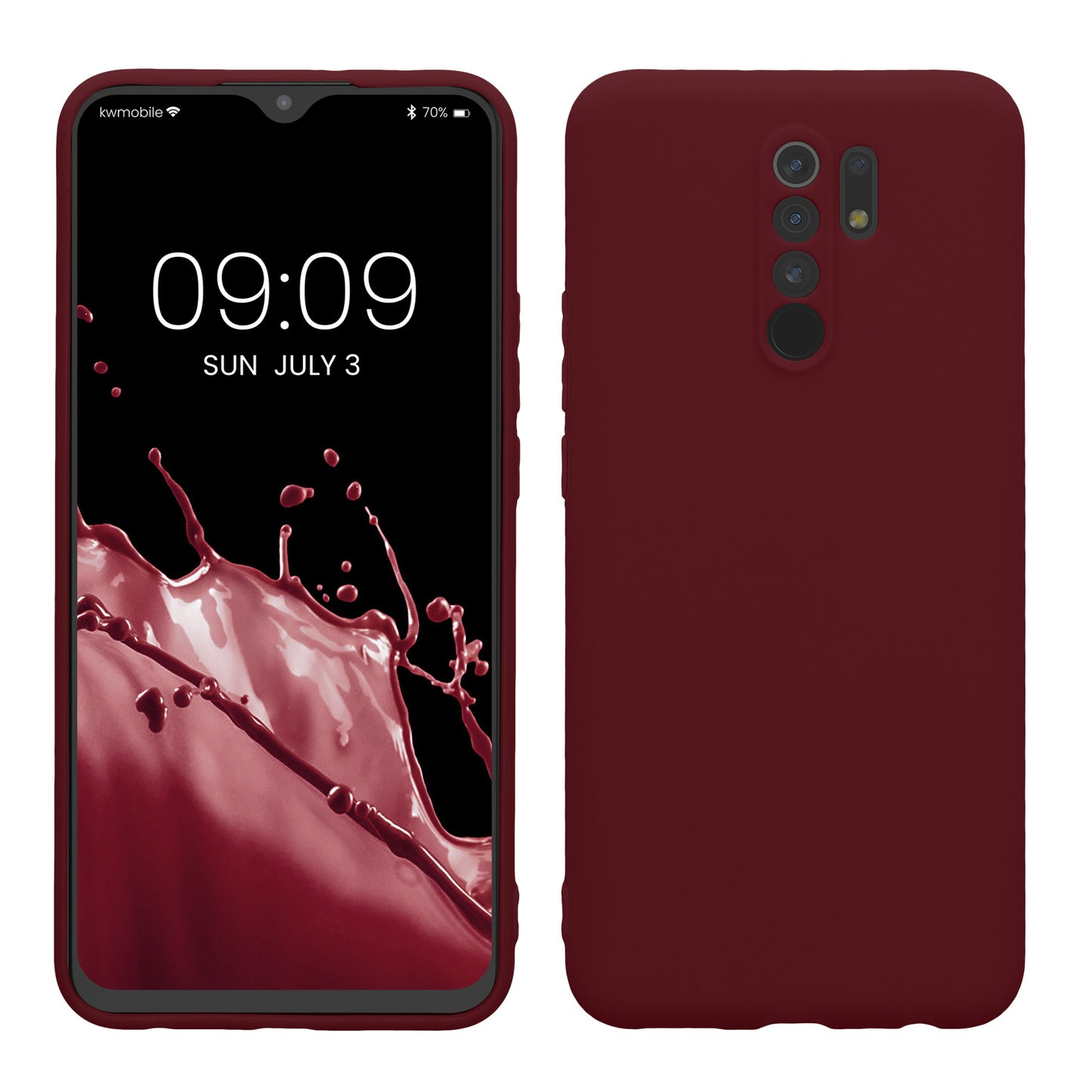 kwmobile Handyhülle für Xiaomi Redmi 9 Hülle - weiches Handy Silikon Case - Schutzhülle Cover