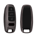 kwmobile Autoschlüssel Hülle kompatibel mit Audi A6 A7 A8 Q7 Q8 3-Tasten Autoschlüssel Keyless - Schlüsselhülle Silikon Cover