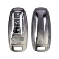 kwmobile Autoschlüssel Hülle kompatibel mit Audi A6 A7 A8 Q7 Q8 3-Tasten Autoschlüssel Keyless - Schlüsselhülle Silikon Cover