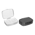 kwmobile Tablettenbox mit 2 Fächern - Pillendose klein - Tragbare Medikamentenbox Dose