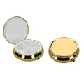 kwmobile Pillendose mit 3 Fächern - 5,2 x 1,7cm - runde Tablettendose Box - Dose