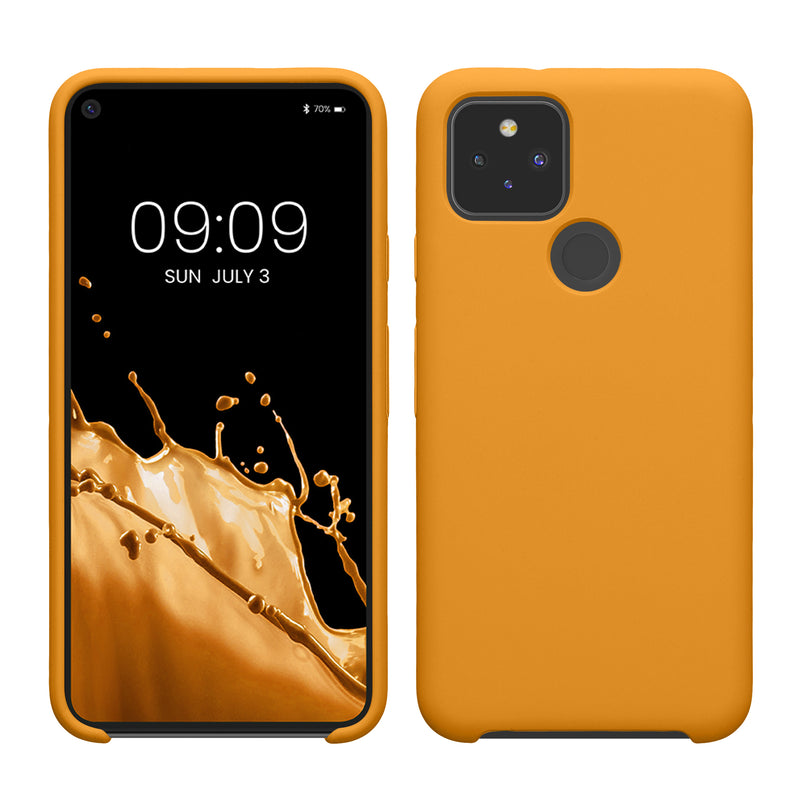 kwmobile Handyhülle für Google Pixel 5 - Case Silikon - Kabelloses Laden - Schutzhülle Cover