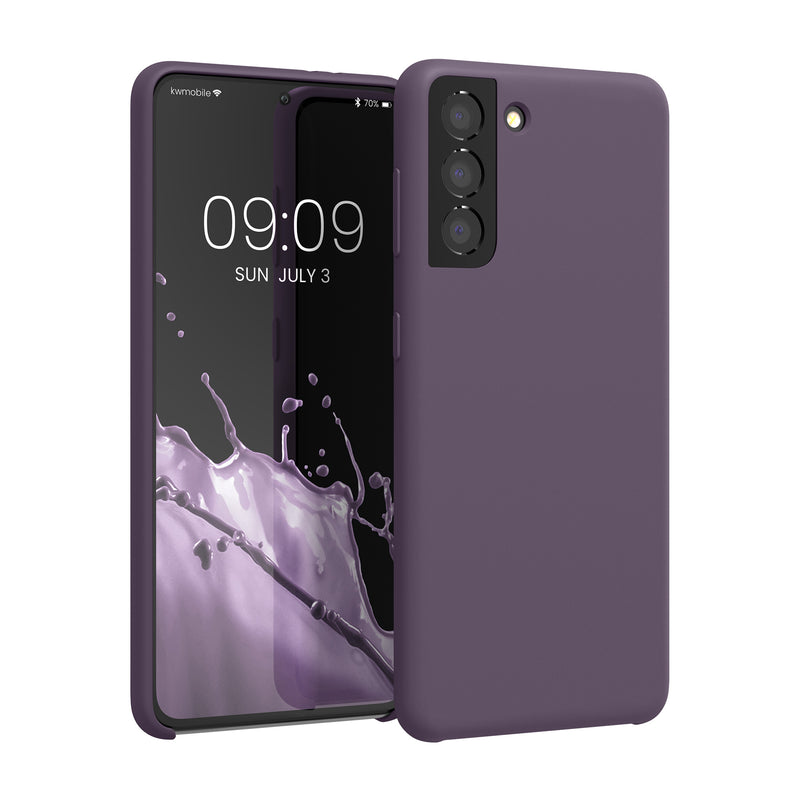 kwmobile Handyhülle für Samsung Galaxy S21 Hülle - Case Silikon - Kabelloses Laden - Schutzhülle Cover
