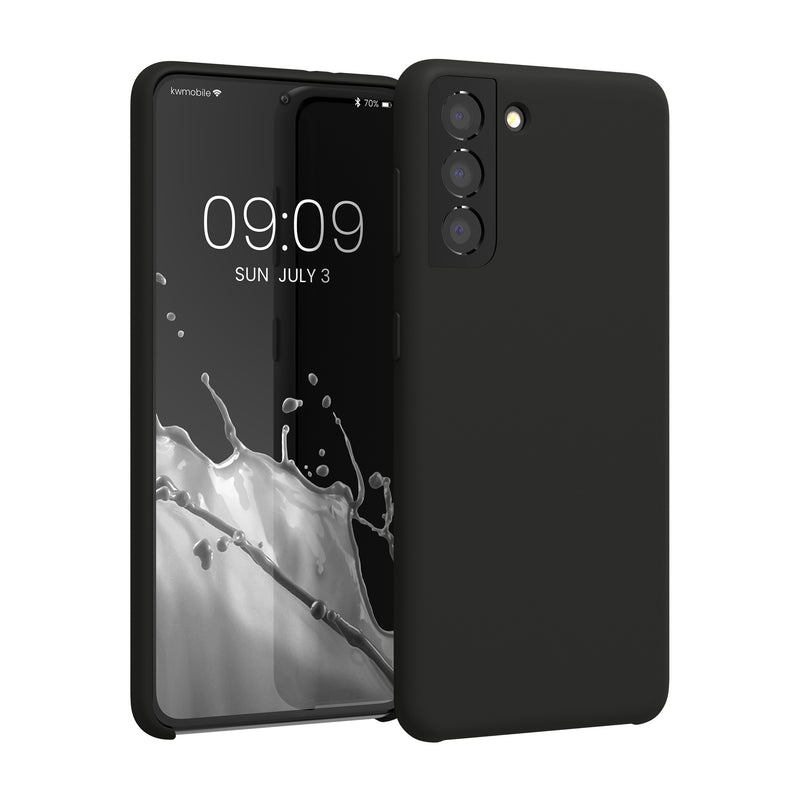 kwmobile Handyhülle für Samsung Galaxy S21 Hülle - Case Silikon - Kabelloses Laden - Schutzhülle Cover