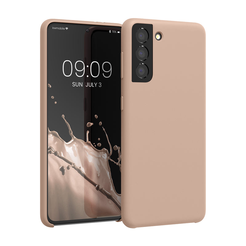 kwmobile Handyhülle für Samsung Galaxy S21 Hülle - Case Silikon - Kabelloses Laden - Schutzhülle Cover
