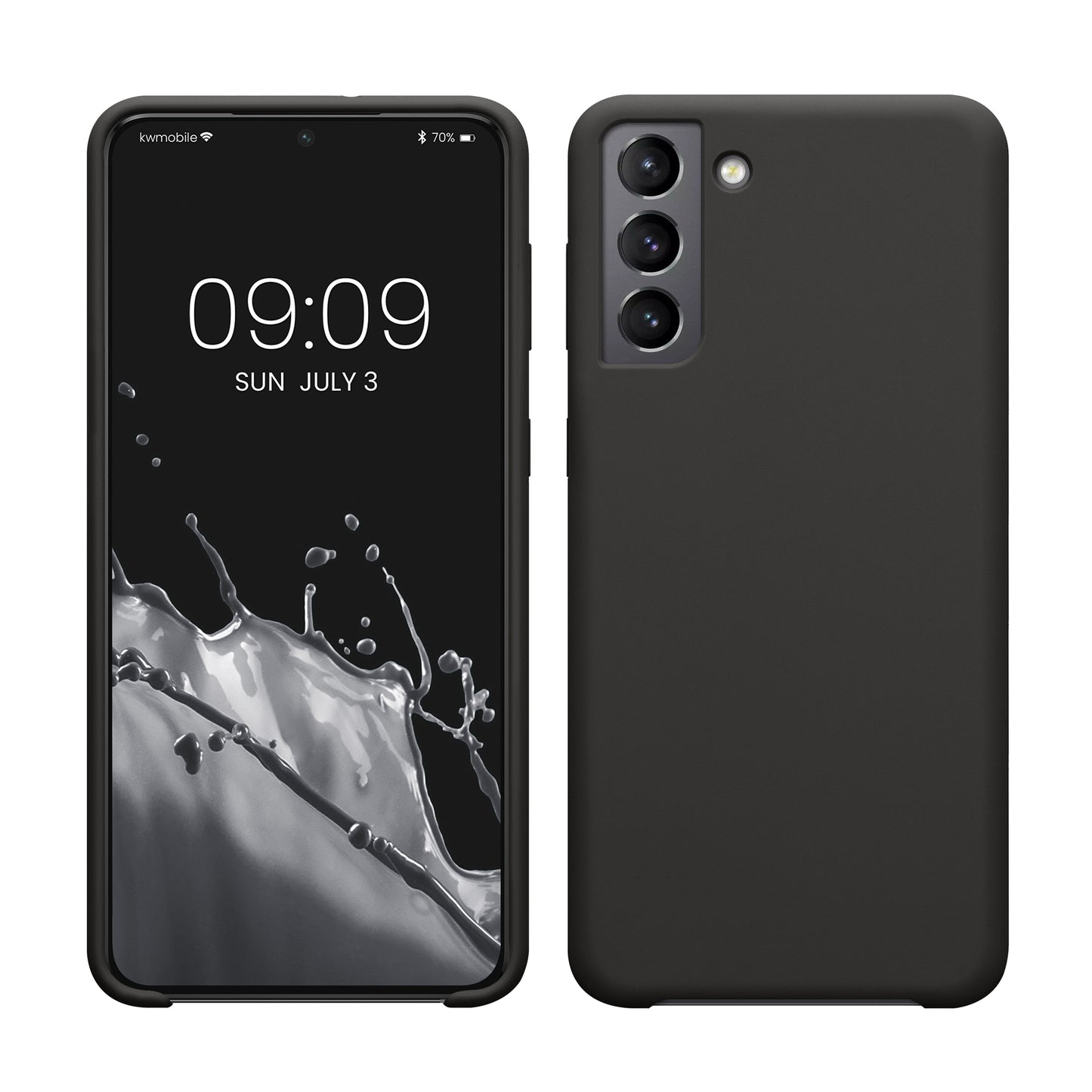 kwmobile Handyhülle für Samsung Galaxy S21 Plus Hülle - Case Silikon - Kabelloses Laden - Schutzhülle Cover