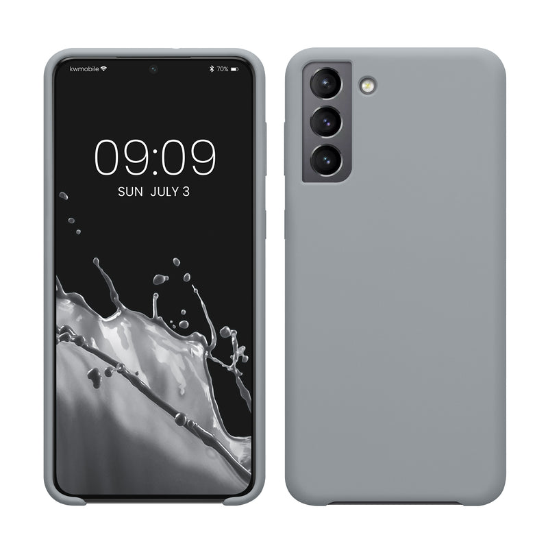 kwmobile Handyhülle für Samsung Galaxy S21 Plus Hülle - Case Silikon - Kabelloses Laden - Schutzhülle Cover