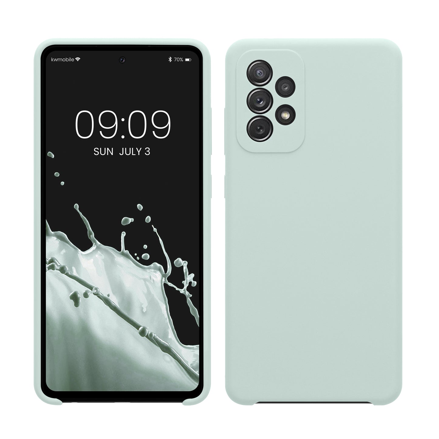 kwmobile Handyhülle für Samsung Galaxy A72 Hülle - Case Silikon - Kabelloses Laden - Schutzhülle Cover