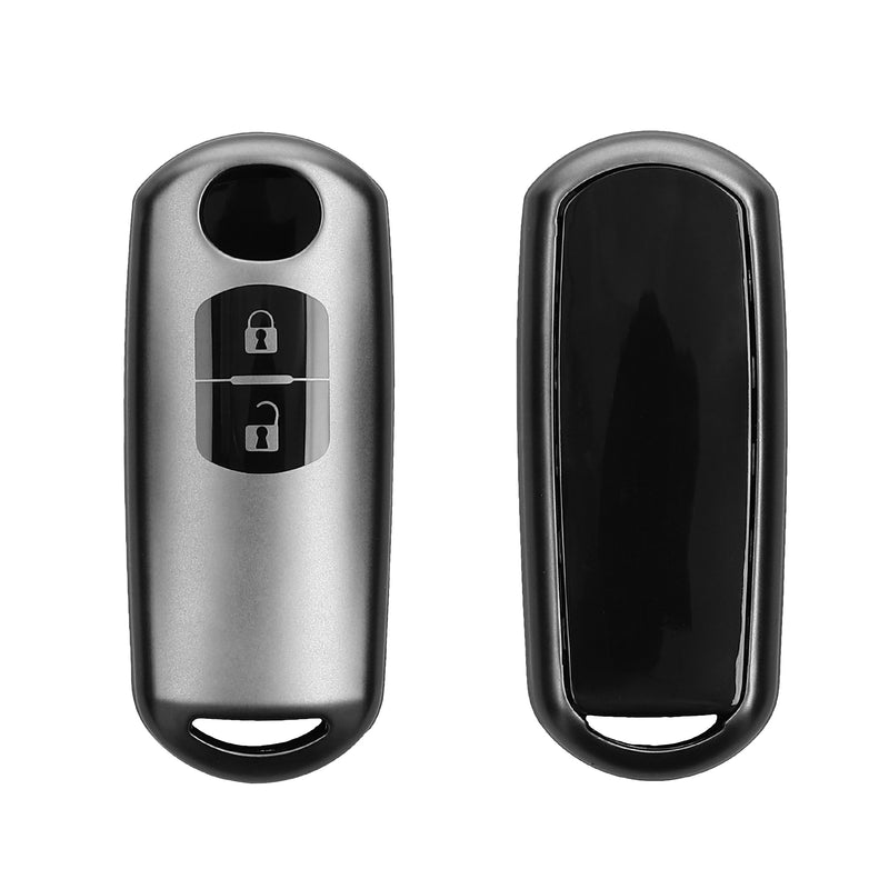 kwmobile Autoschlüssel Hülle kompatibel mit Mazda 2-Tasten Keyless Go Autoschlüssel - Schlüsselhülle Silikon Cover