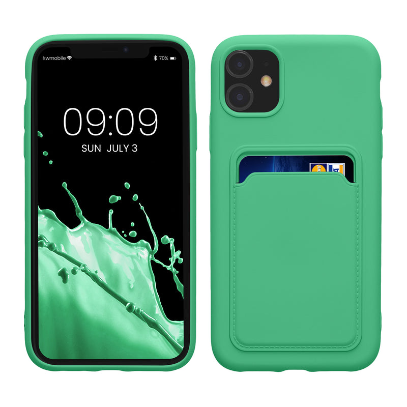 kwmobile Handyhülle kompatibel mit Apple iPhone 11 Hülle - Handy Cover mit Fach für Karten