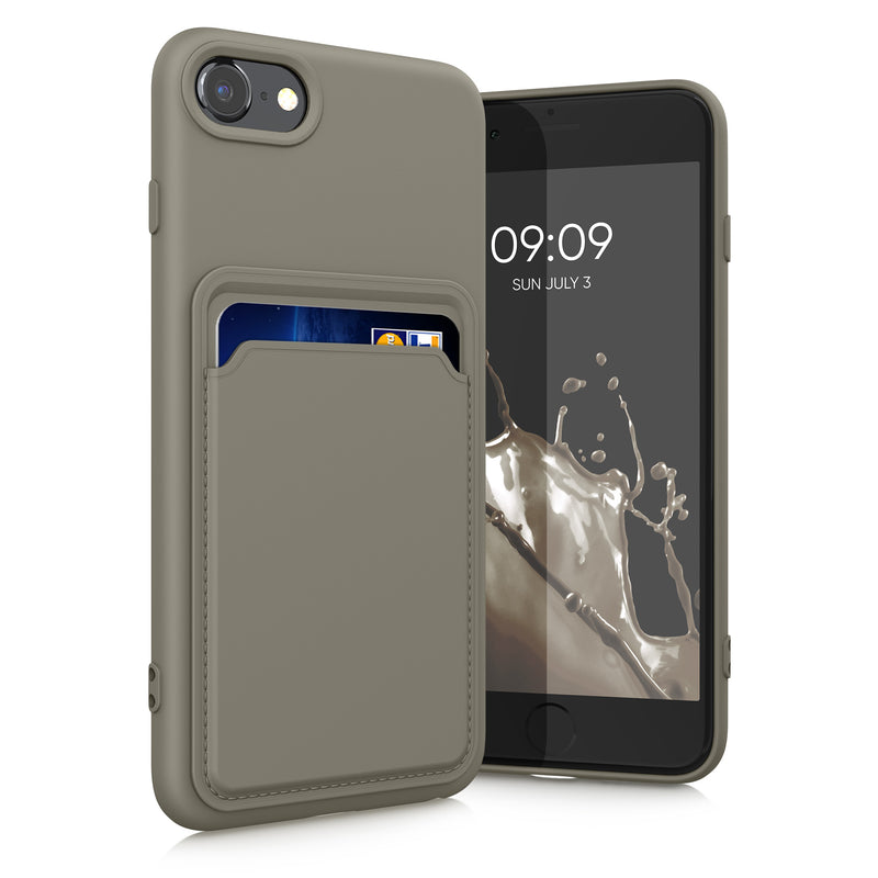 kwmobile Handyhülle kompatibel mit Apple iPhone SE (2022) / iPhone SE (2020) / iPhone 8 / iPhone 7 Hülle - Handy Cover mit Fach für Karten