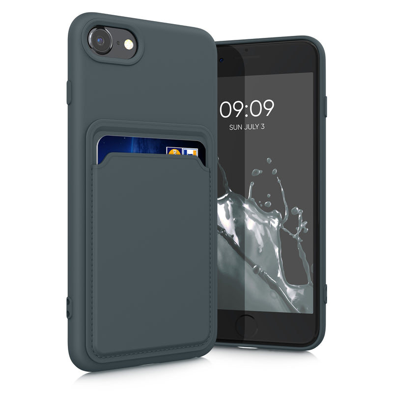 kwmobile Handyhülle kompatibel mit Apple iPhone SE (2022) / iPhone SE (2020) / iPhone 8 / iPhone 7 Hülle - Handy Cover mit Fach für Karten