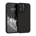 Gummierte Silikon Hülle für Apple iPhone 13 Pro in Schwarz
