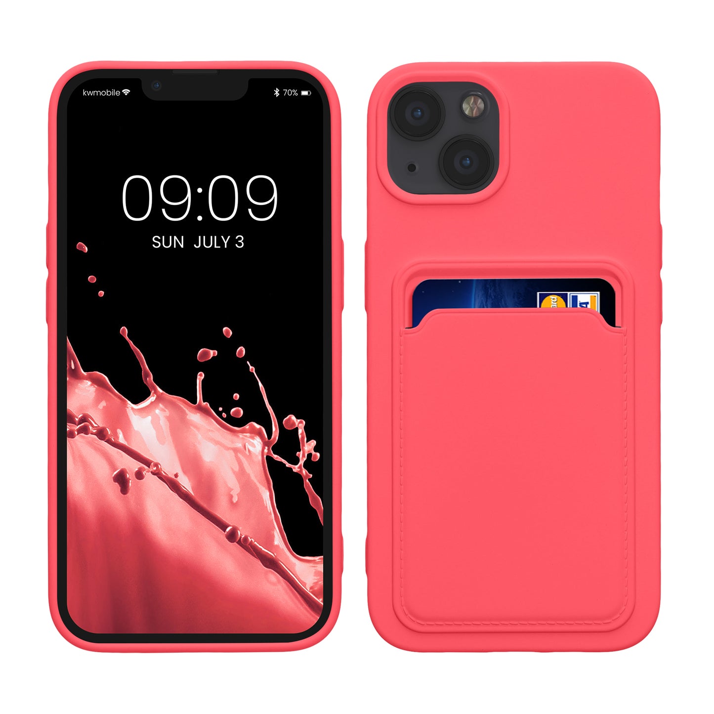 kwmobile Handyhülle kompatibel mit Apple iPhone 13 Hülle - Handy Cover mit Fach für Karten