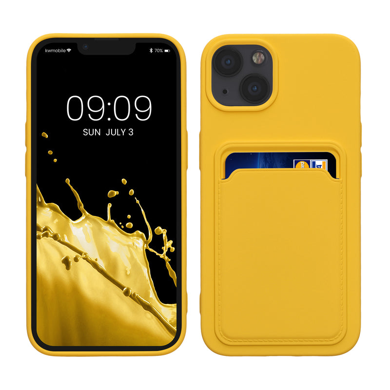 kwmobile Handyhülle kompatibel mit Apple iPhone 13 Hülle - Handy Cover mit Fach für Karten