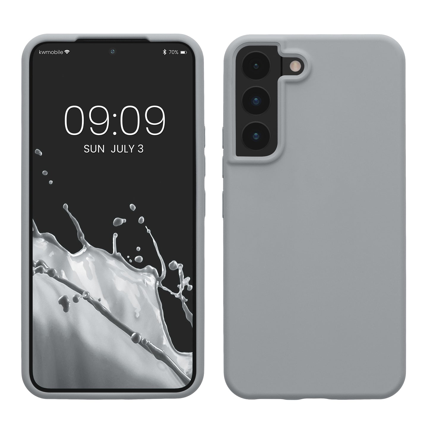 kwmobile Schutzhülle kompatibel mit Samsung S22 Hülle Silikon Case Handyhülle weiche Oberfläche kabelloses Laden