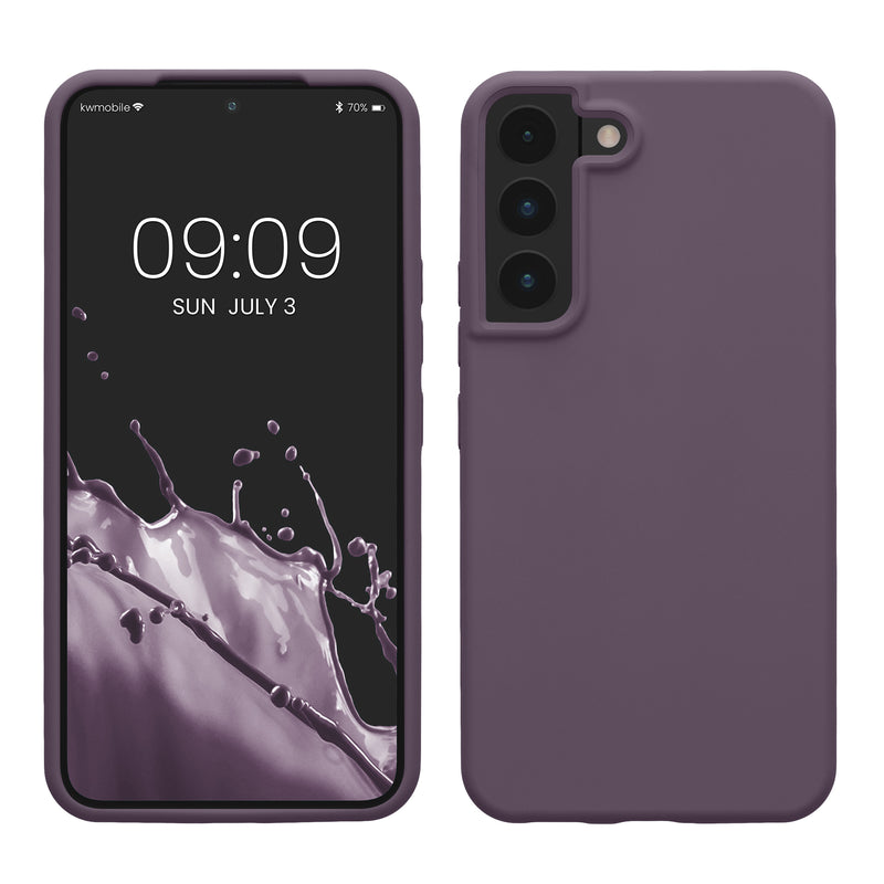 kwmobile Schutzhülle kompatibel mit Samsung S22 Hülle Silikon Case Handyhülle weiche Oberfläche kabelloses Laden
