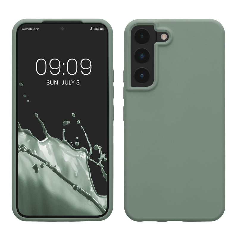 kwmobile Schutzhülle kompatibel mit Samsung S22 Hülle Silikon Case Handyhülle weiche Oberfläche kabelloses Laden