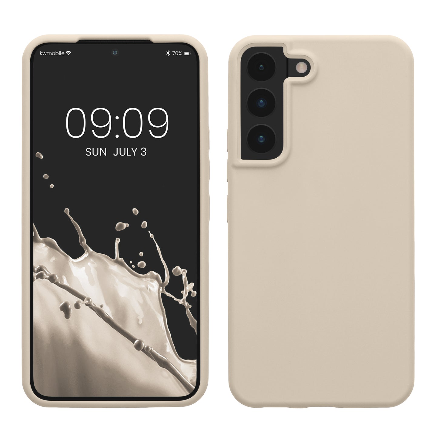 kwmobile Schutzhülle kompatibel mit Samsung S22 Hülle Silikon Case Handyhülle weiche Oberfläche kabelloses Laden