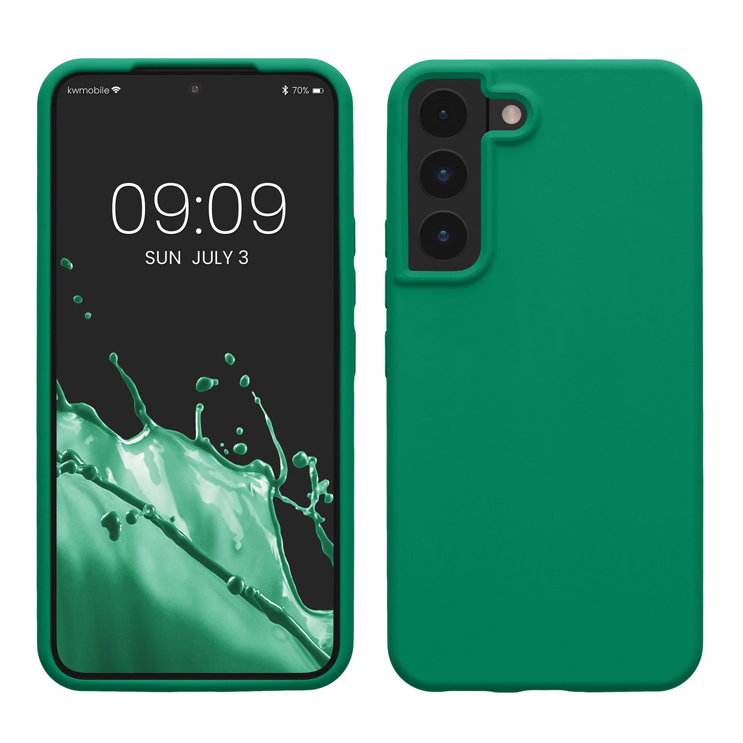 kwmobile Schutzhülle kompatibel mit Samsung S22 Hülle Silikon Case Handyhülle weiche Oberfläche kabelloses Laden