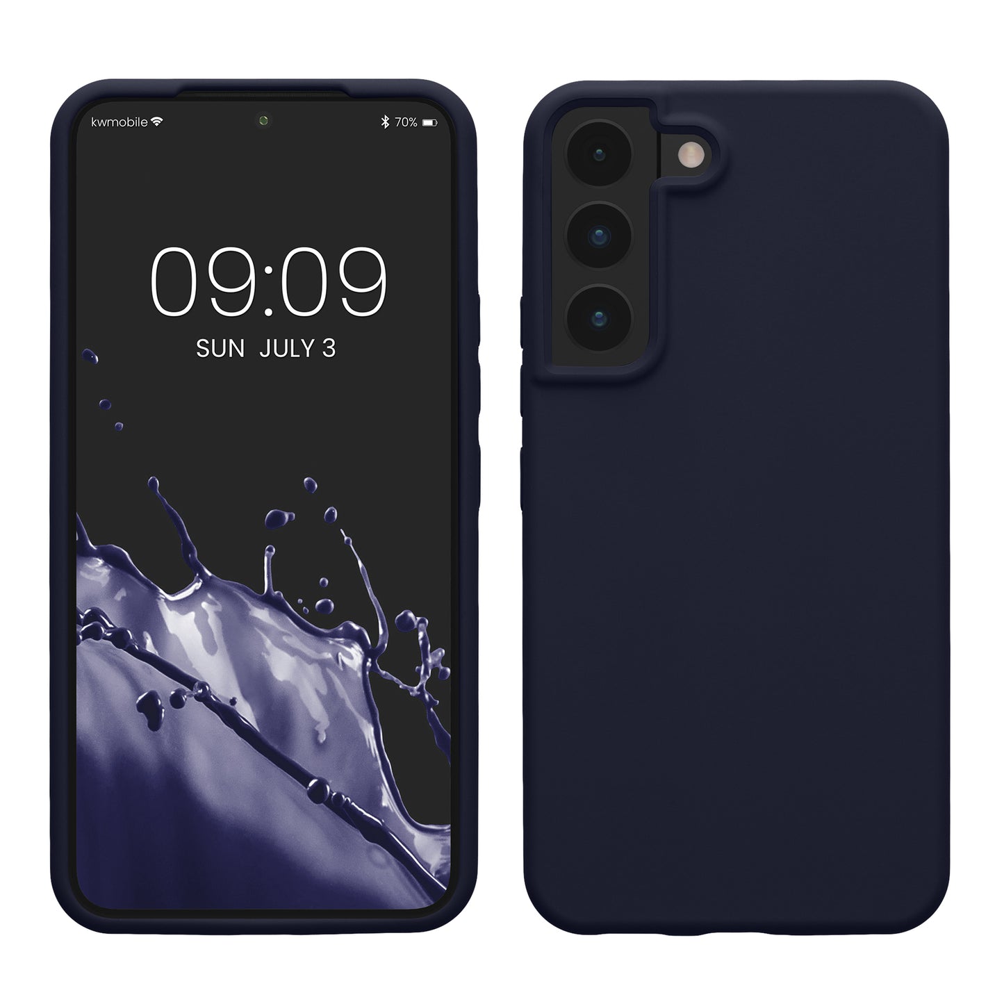 kwmobile Schutzhülle kompatibel mit Samsung S22 Hülle Silikon Case Handyhülle weiche Oberfläche kabelloses Laden