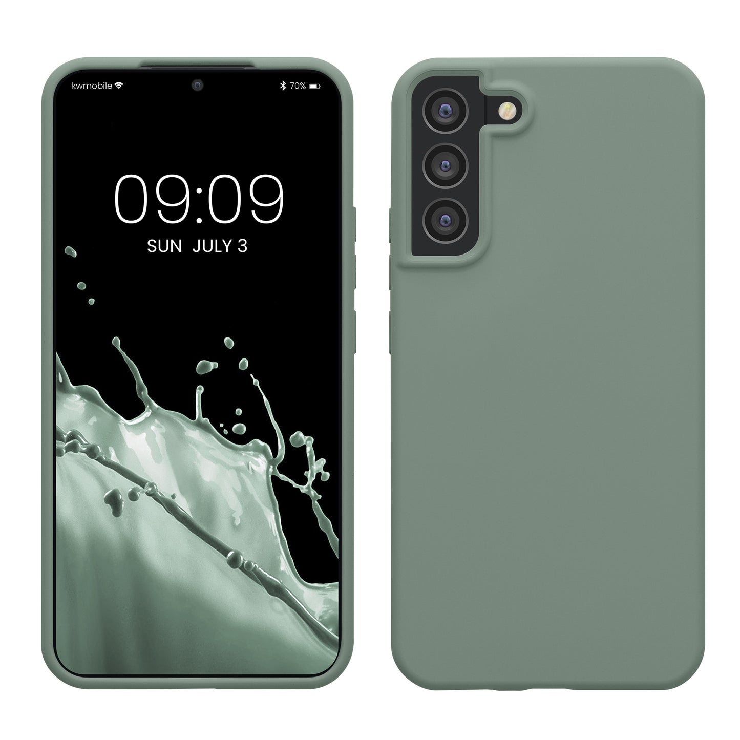 kwmobile Handyhülle für Samsung Galaxy S22 Plus Hülle - Case Silikon - Kabelloses Laden - Schutzhülle Cover