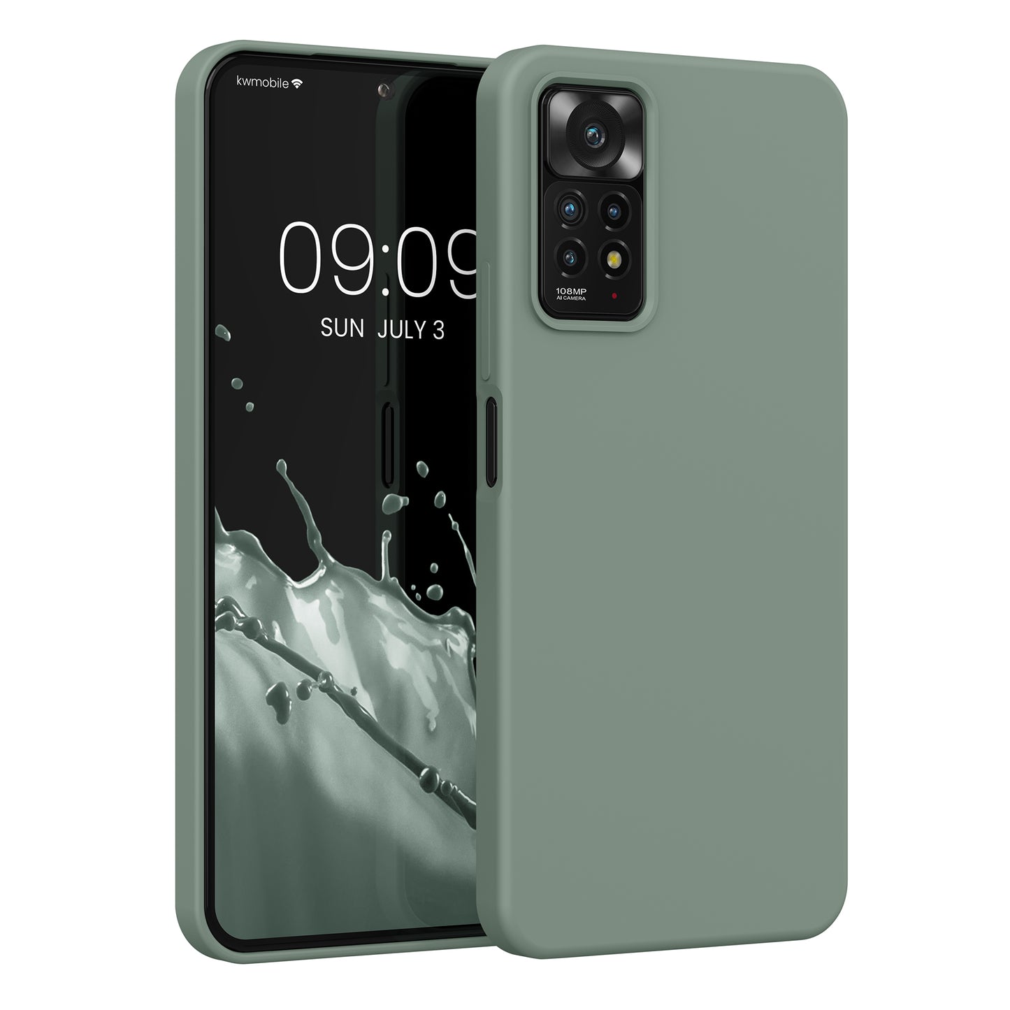 kwmobile Handyhülle für Xiaomi Redmi Note 11 Pro / Note 11 Pro (5G) / Note 12 Pro (4G) Hülle - Case Silikon - Kabelloses Laden - Schutzhülle Cover