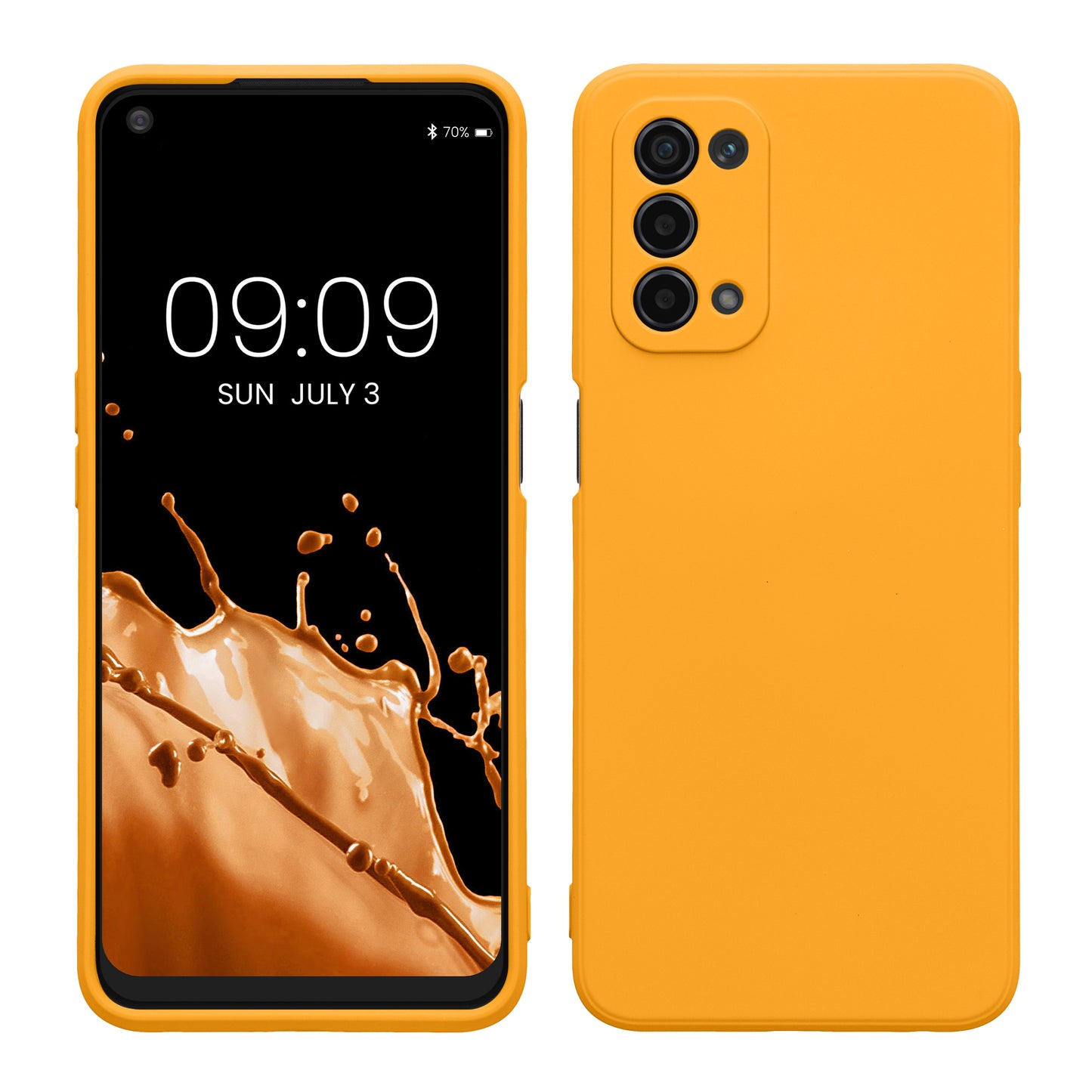 kwmobile Slim Case kompatibel mit Oppo A74 (5G) / A54 (5G) Hülle - Handyhülle aus Silikon