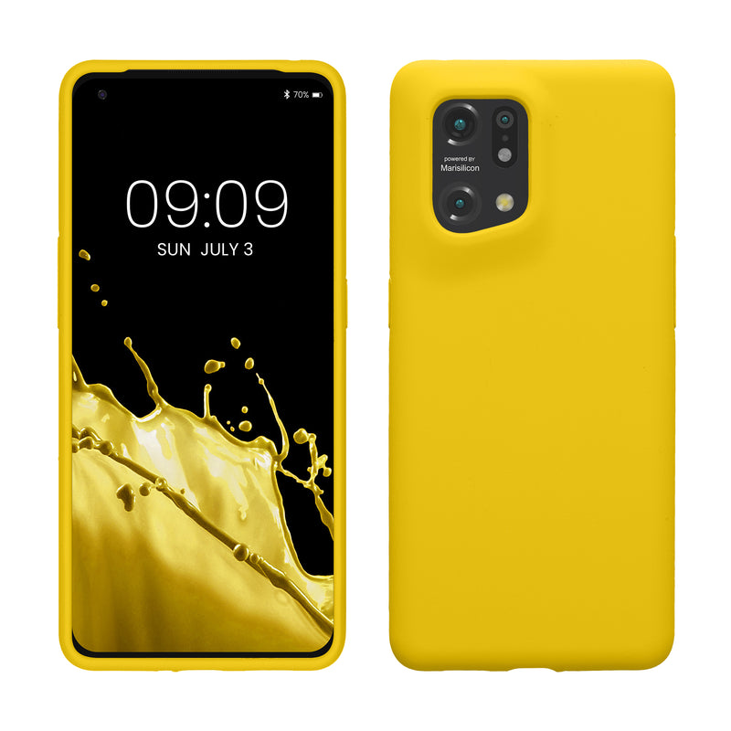 kwmobile Handyhülle für Oppo Find X5 (5G) Hülle - Case Silikon - Kabelloses Laden - Schutzhülle Cover