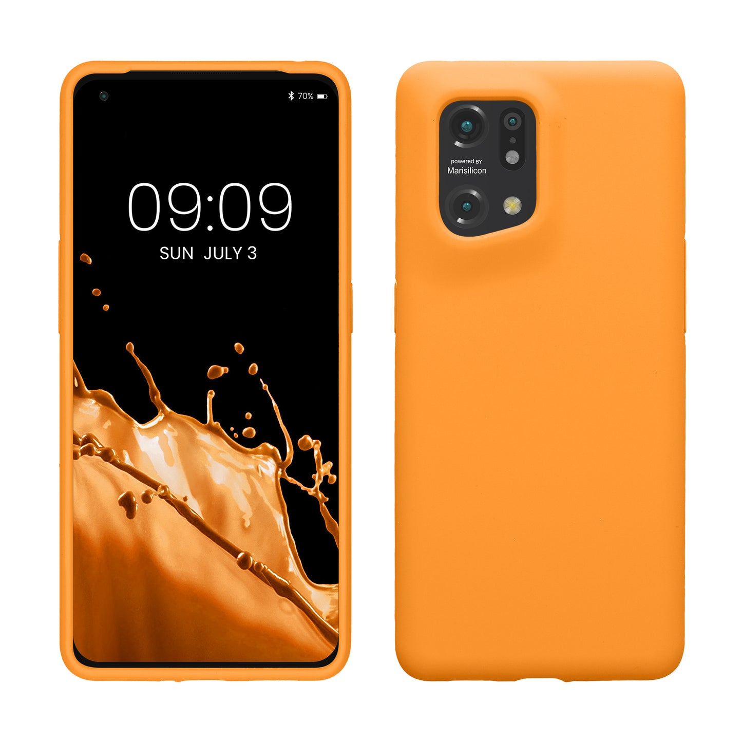 kwmobile Handyhülle für Oppo Find X5 (5G) Hülle - Case Silikon - Kabelloses Laden - Schutzhülle Cover