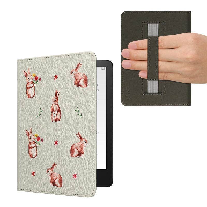 kwmobile Klapphülle kompatibel mit Amazon Kindle Paperwhite 11. Generation 2021 Hülle - Flipcase für Kindle Paperwhite Hülle mit Handschlaufe