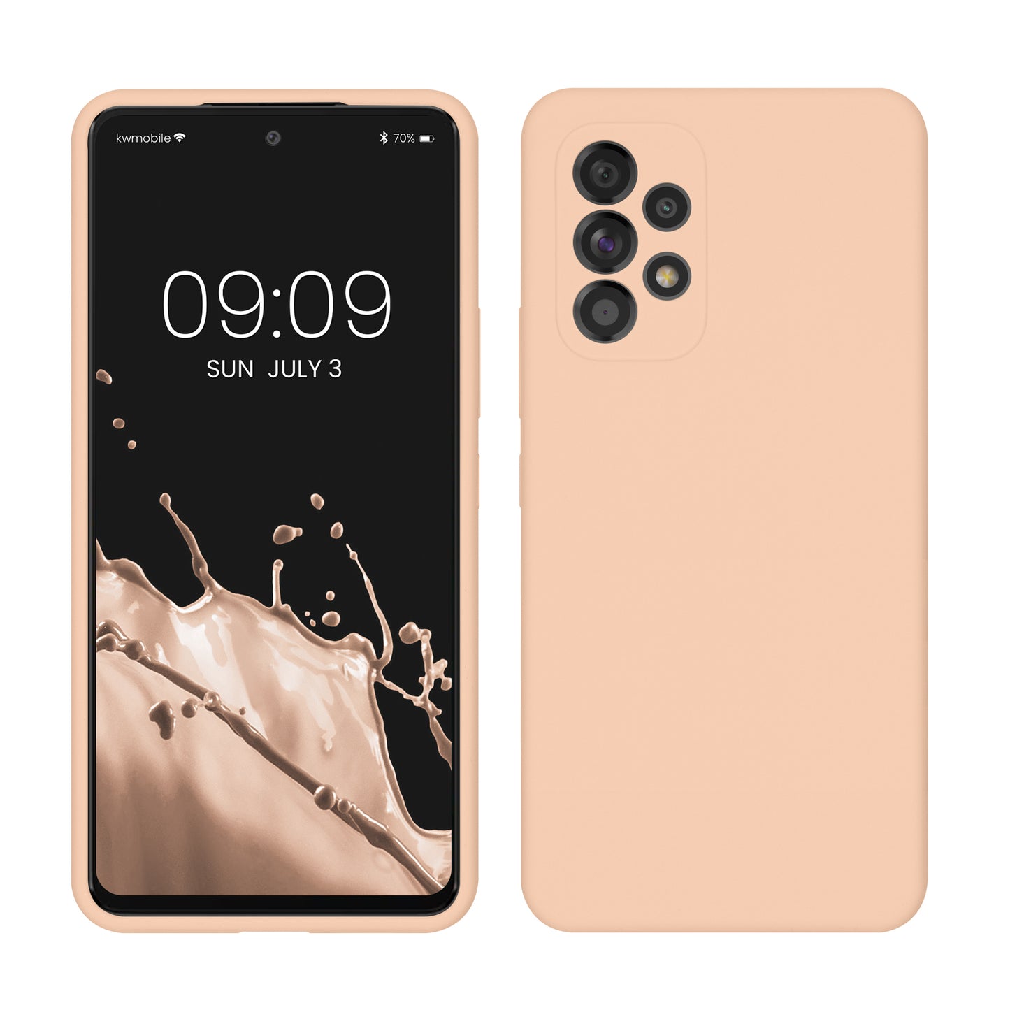 kwmobile Handyhülle für Samsung Galaxy A53 5G Hülle - Case Silikon - Kabelloses Laden - Schutzhülle Cover