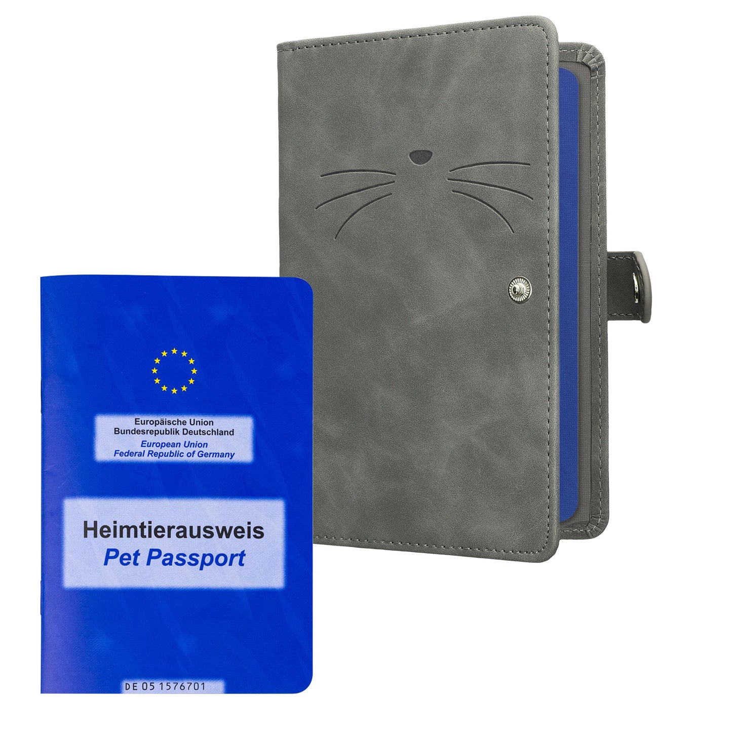 kwmobile Impfpass Hülle für Tiere Schutzhülle für EU Heimtierausweis Haustier Impfausweis Cover Kunstleder